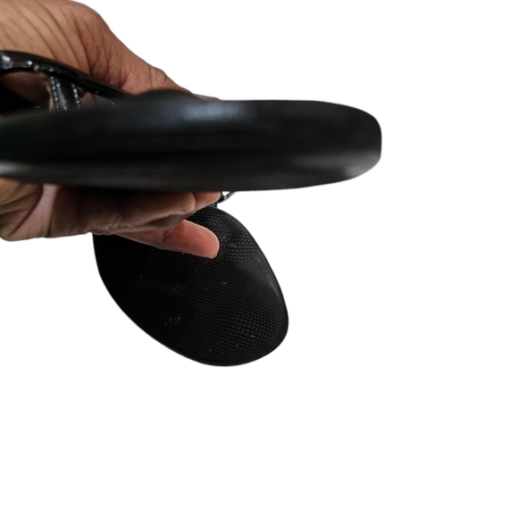 PRADA PATENT LEATHER THONG WEDGE SANDAL SIZE 36.5 - Picture 8 of 8